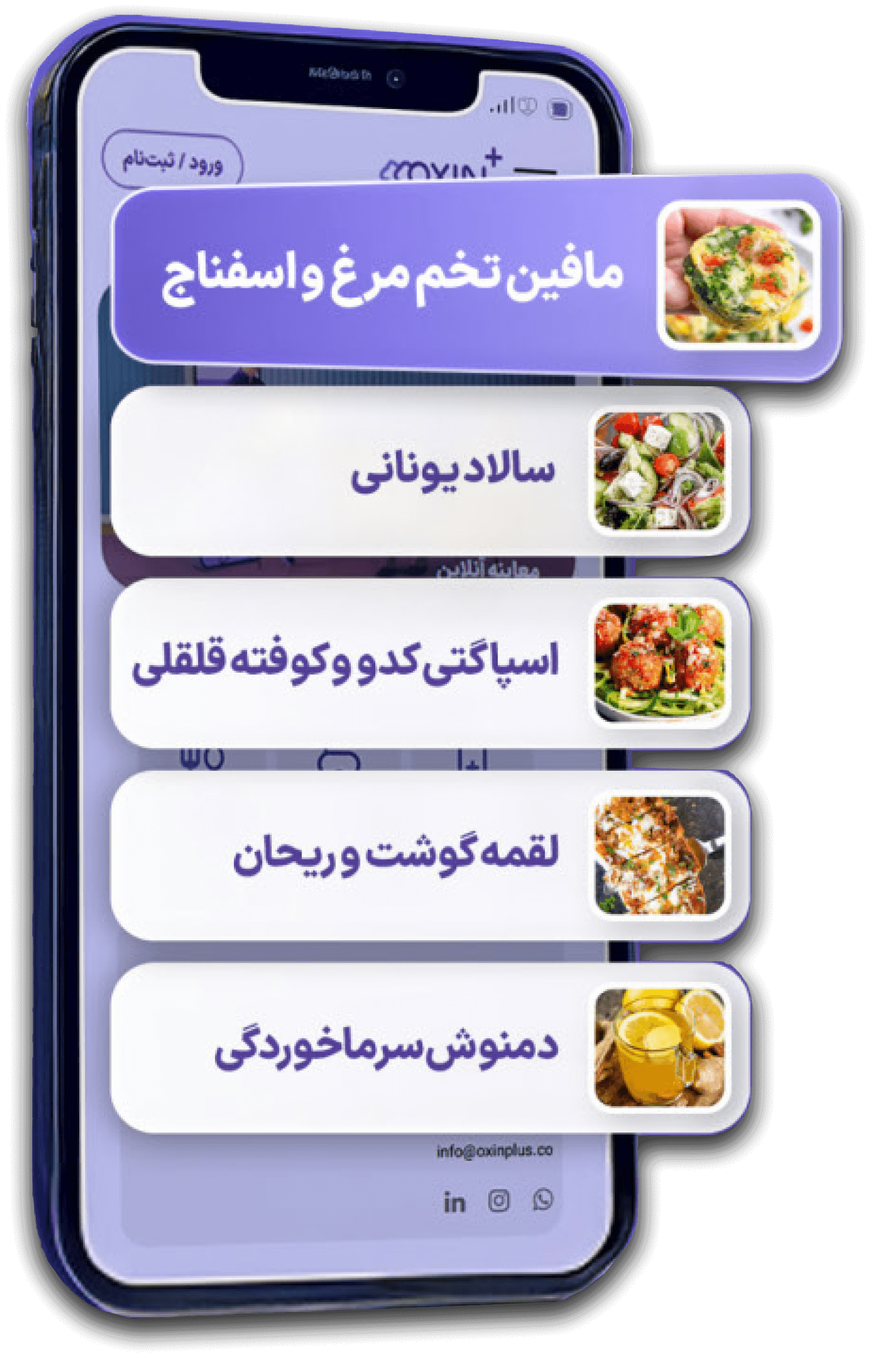 دستورغذاهای رژیم غذایی اکسین پلاس